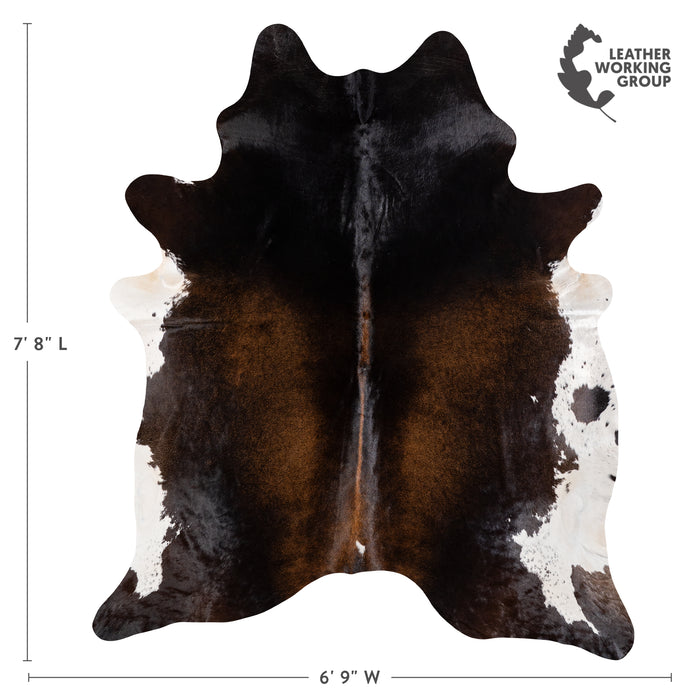 Brazilian Mahogany Cowhide Rug Size 7'8" L x 6'9" W 6136