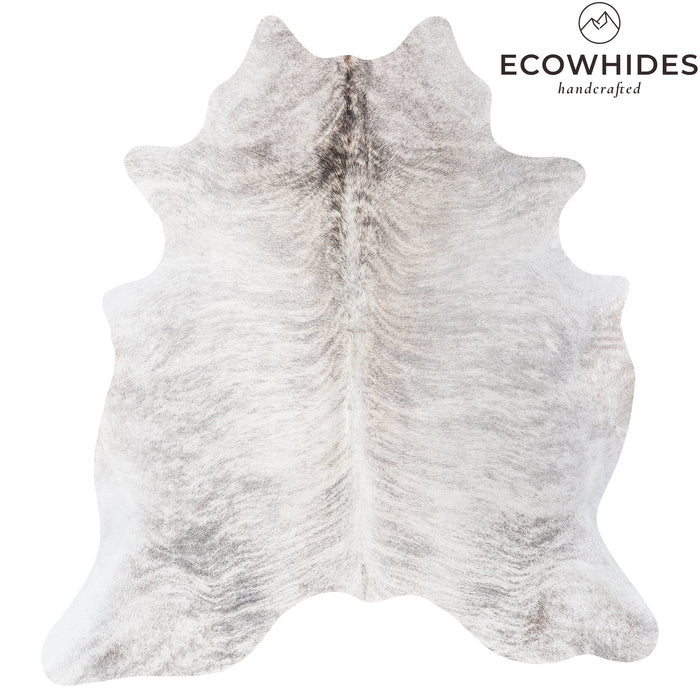 Brazilian Light Grey Brindle Cowhide Rug Size 6'6" L x 6'0" W 6139