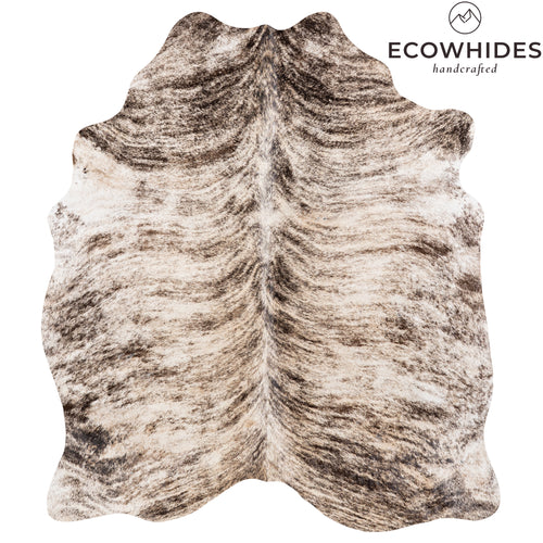 Brazilian Light Grey Brindle Cowhide Rug Size 6'0" L x 5'2" W 6142