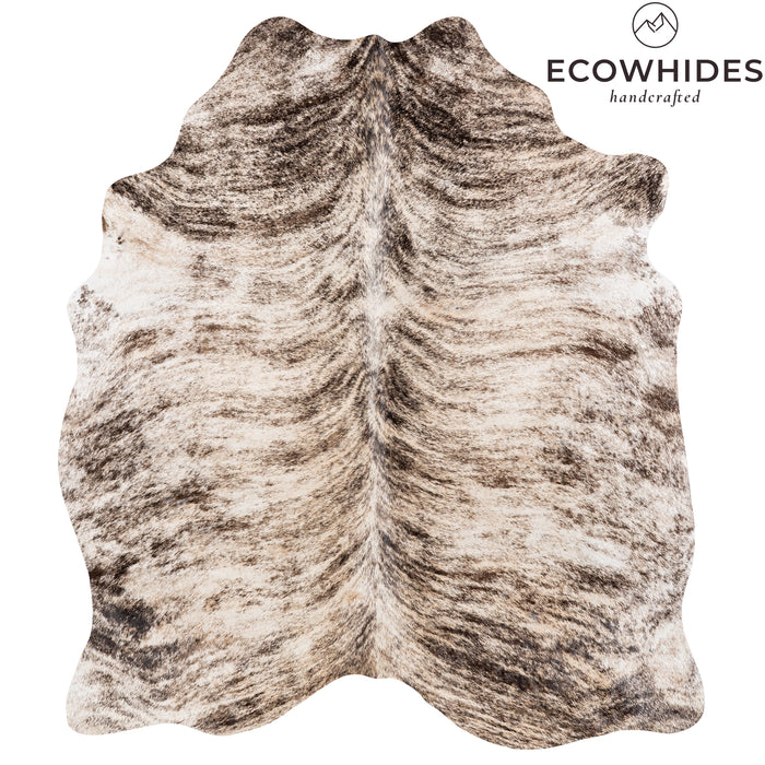 Brazilian Light Grey Brindle Cowhide Rug Size 6'0" L x 5'2" W 6142