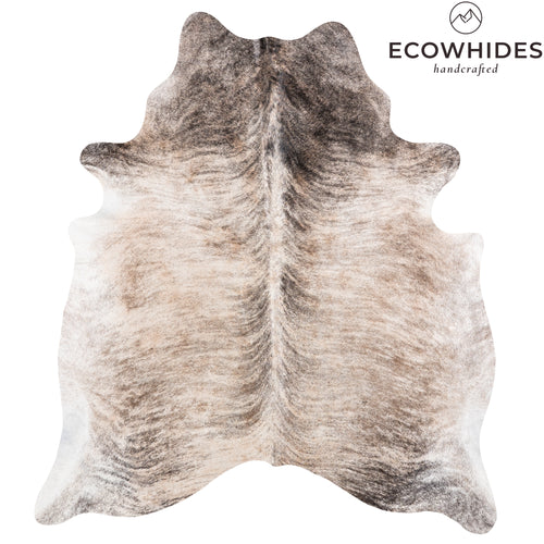 Brazilian Light Grey Brindle Cowhide Rug Size 6'10" L x 6'0" W 6144