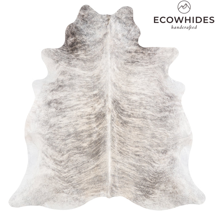 Brazilian Light Grey Brindle Cowhide Rug Size 6'11" L x 6'5" W 6146