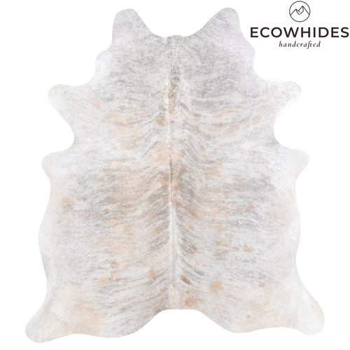 Brazilian Light Grey Brindle Cowhide Rug Size 6'10" L x 6'1" W 6152