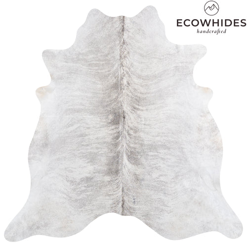 Brazilian Light Grey Brindle Cowhide Rug Size 6'7" L x 6'8" W 6156
