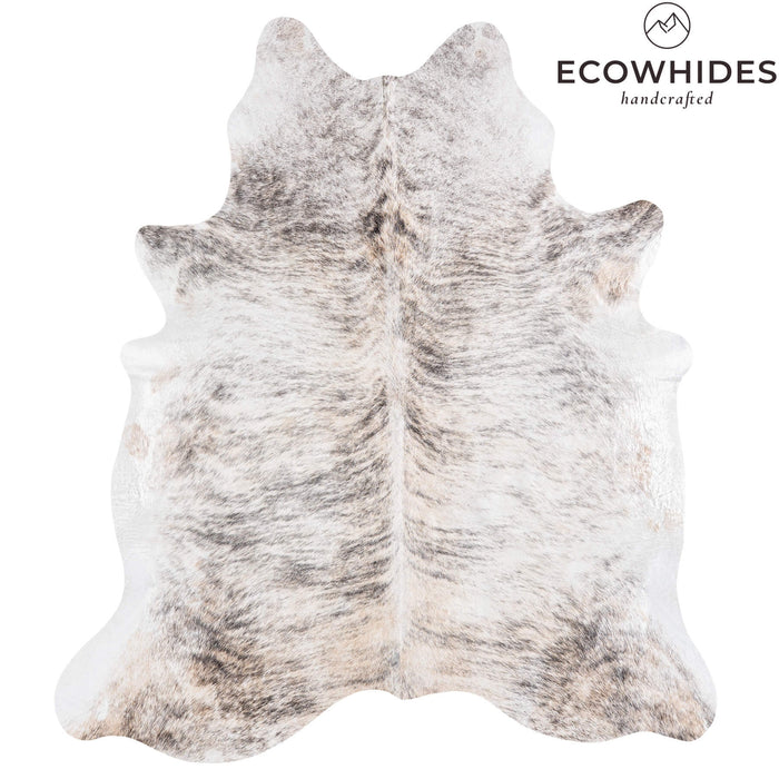 Brazilian Light Grey Brindle Cowhide Rug Size 6'11" L x 6'1" W 6162