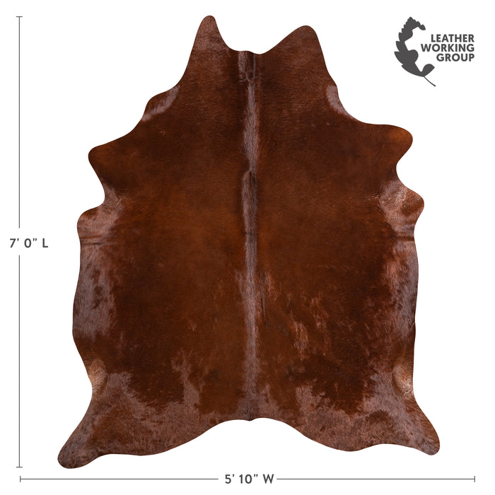 Brazilian Brown Cowhide Rug Size 7'0" L x 5'10" W 6169