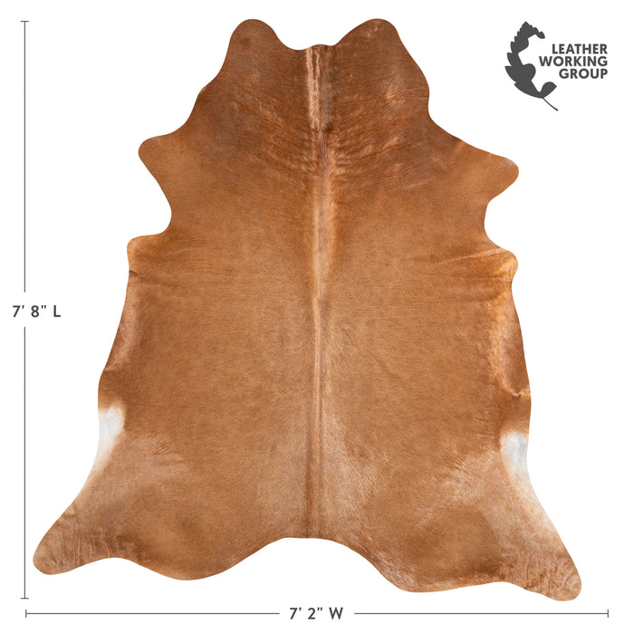 Brazilian Brown Cowhide Rug Size 7'8" L x 7'2" W 6170