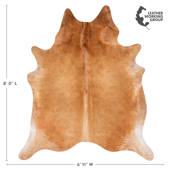 Brazilian Brown Cowhide Rug Size 8'0" L x 6'11" W 6178