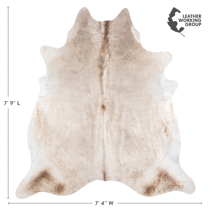 Brazilian Champagne Cowhide Rug Size 7'9" L x 7'4" W 6185