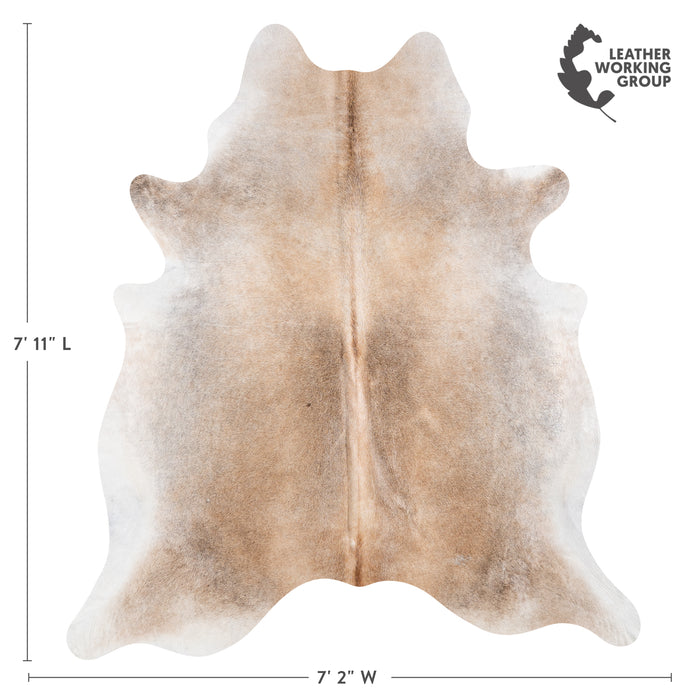 Brazilian Grey Palomino Cowhide Rug Size 7'11" L x 7'2" W 6192