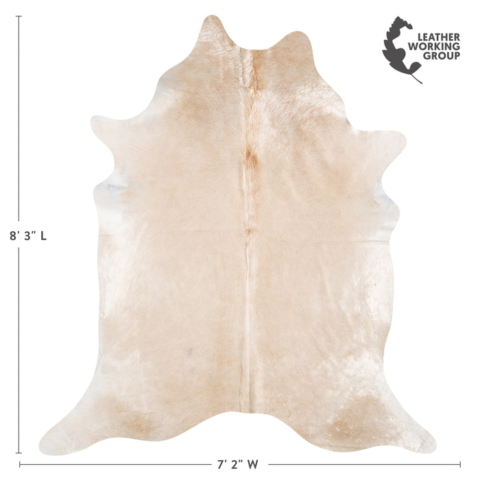 Brazilian Champagne Cowhide Rug Size 8'3" L x 7'2" W 6193