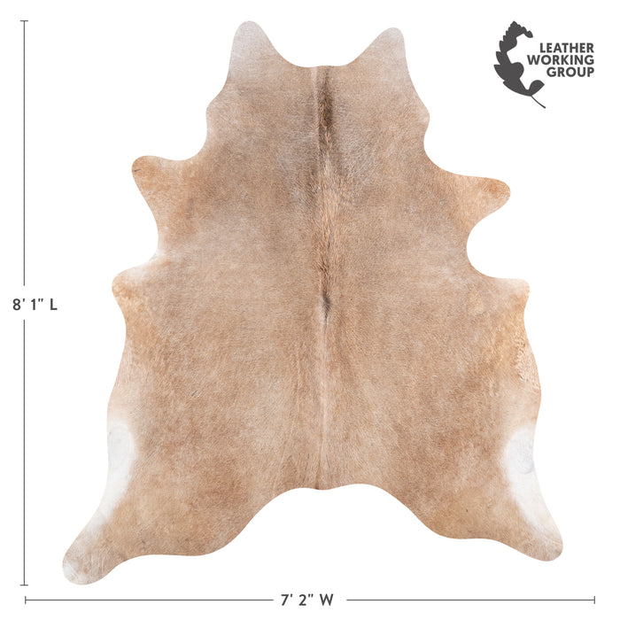 Brazilian Grey Palomino Cowhide Rug Size 8'1" L x 3'2" W 6194