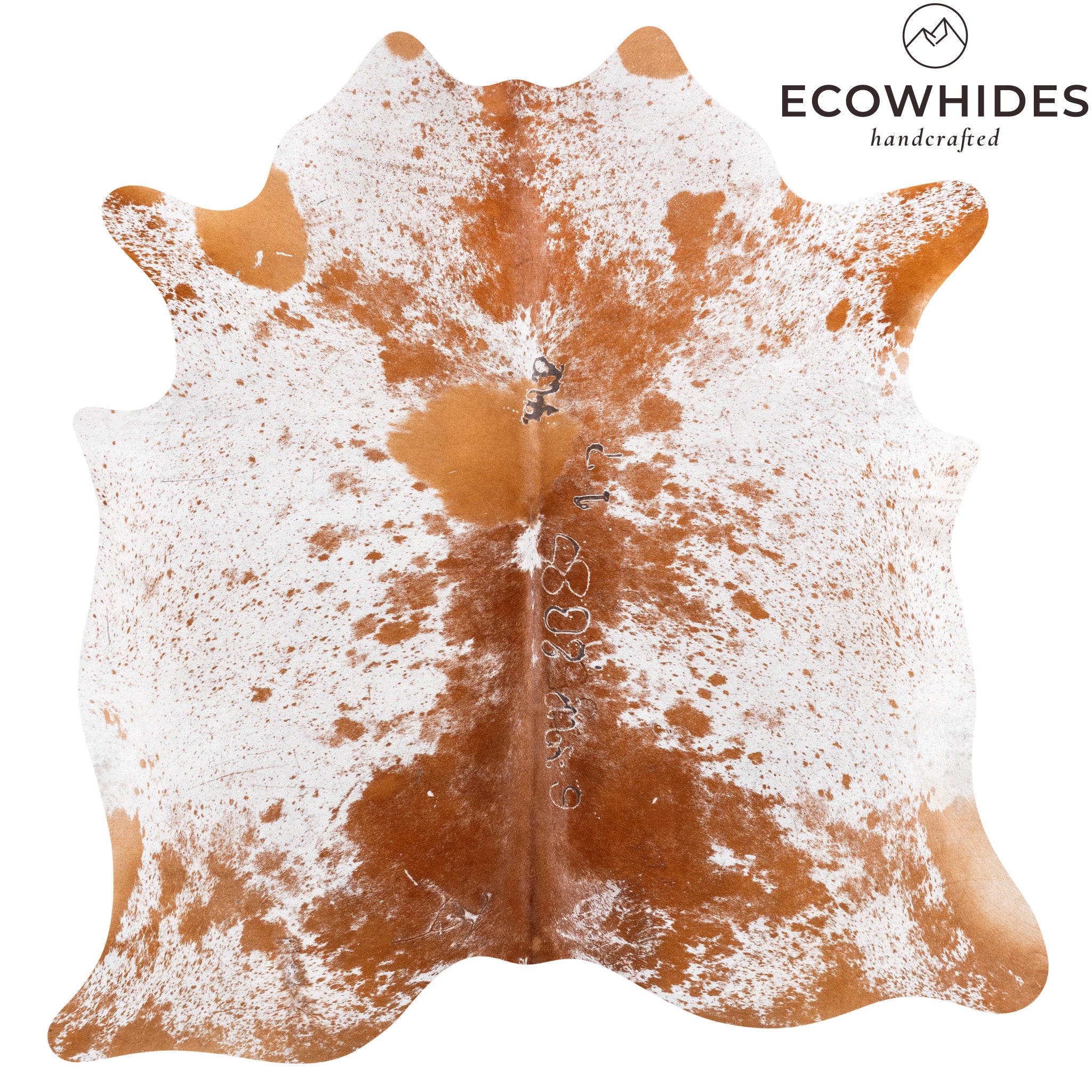 Vintage Brown Salt and Pepper Cowhide Rug Size 7'9