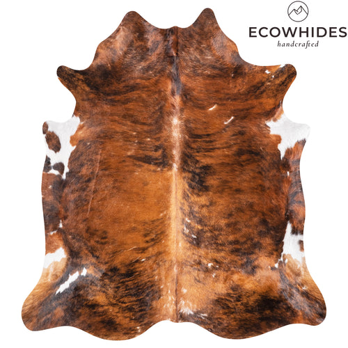 Vintage Brindle Cowhide Rug Size 6'8" L x 6'2" W 6334