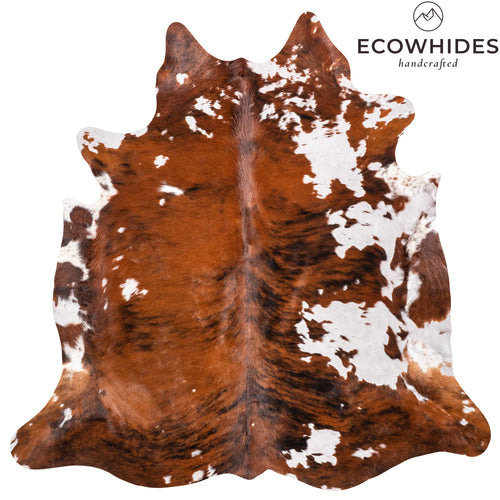 Vintage Brindle Cowhide Rug Size 6'7" L x 6'9" W 6379