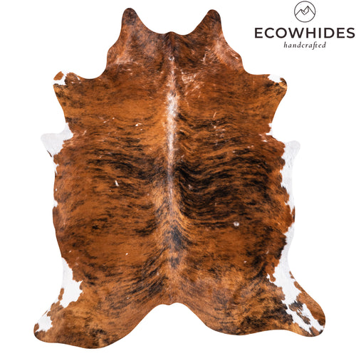 Vintage Brindle Cowhide Rug Size 7'5" L x 6'4" W 6397