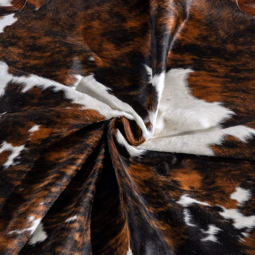Tricolor Cowhide Rug Size 7'4" L x 6'1" W 6507
