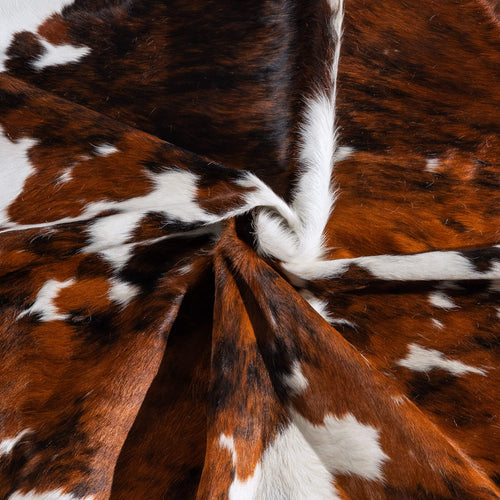 Tricolor Cowhide Rug Size 8'0" L x 7'1" W 6509