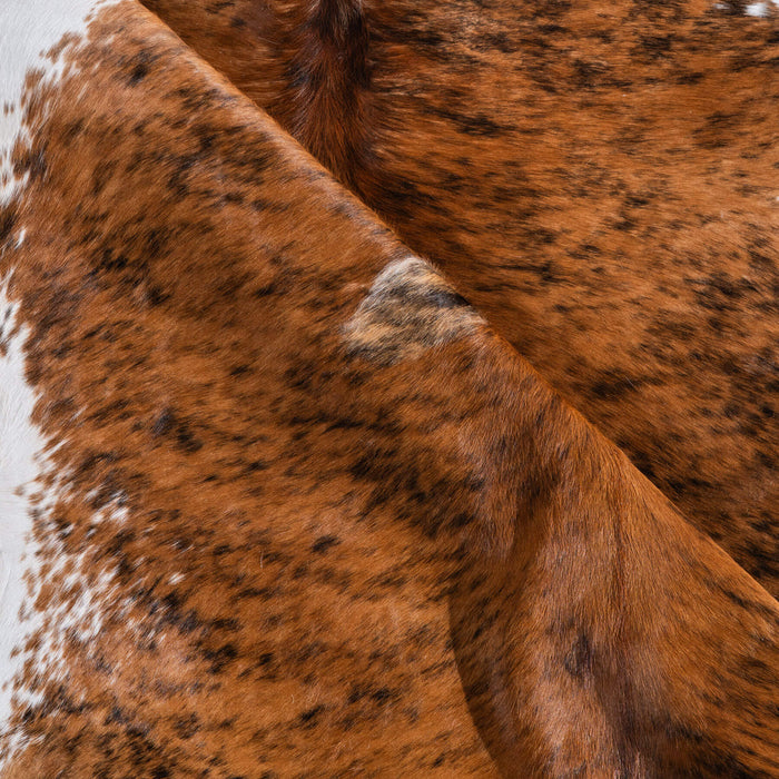 Brindle White Belly Cowhide Rug Size 7'0" L x 6'3" W 6512