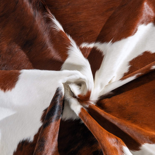 Tricolor Cowhide Rug Size 7'4" L x 6'10" W 6538