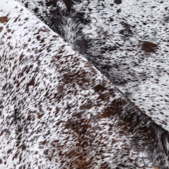 Black Salt and Pepper Cowhide Rug Size 7'0" L x 6'3" W 6540