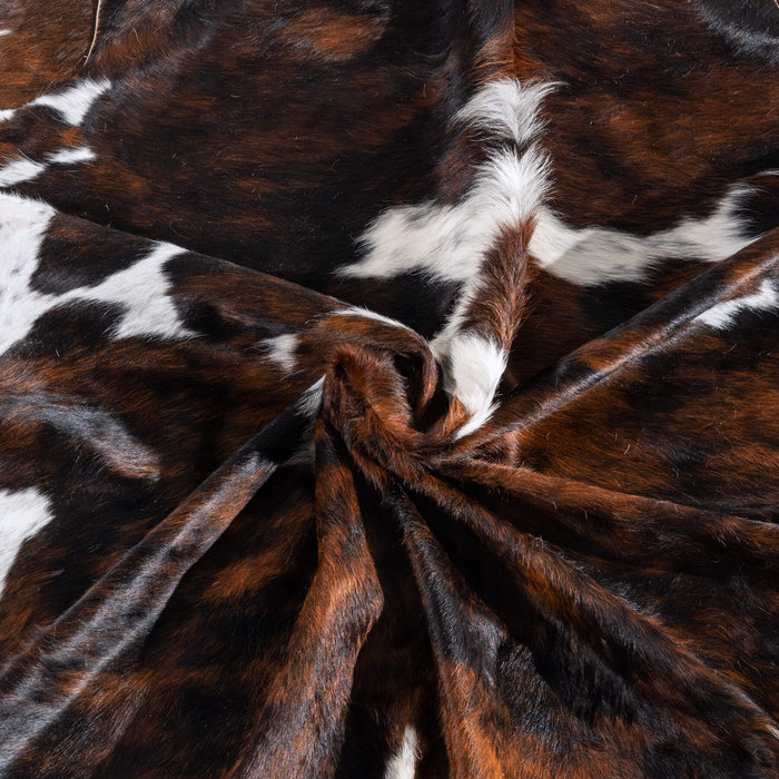 Tricolor Cowhide Rug Size 8'2" L x 7'1" W 6548