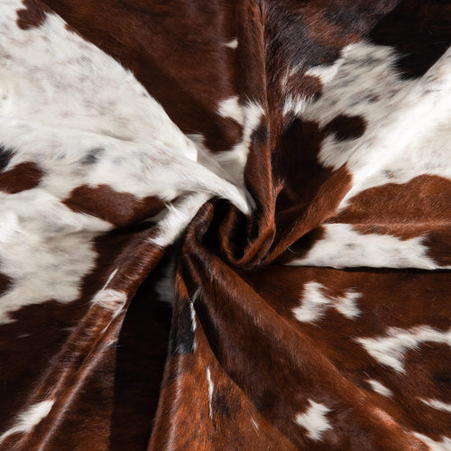 Tricolor Cowhide Rug Size 7'7" L x 7'3" W 6556