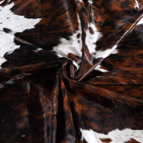 Tricolor Cowhide Rug Size 8'0" L x 7'4" W 6586