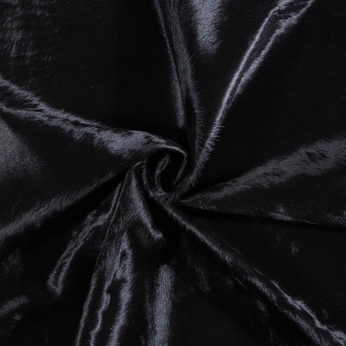 Brazilian Solid Black Cowhide Rug Size 6'5" L x 6'5" W 6726