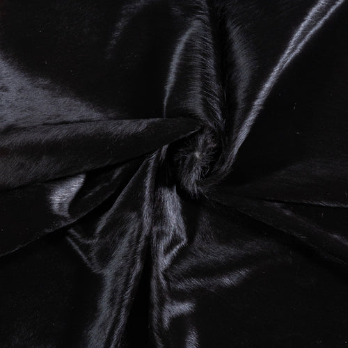 Brazilian Solid Black Cowhide Rug Size 6'8" L x 6'9" W 6765