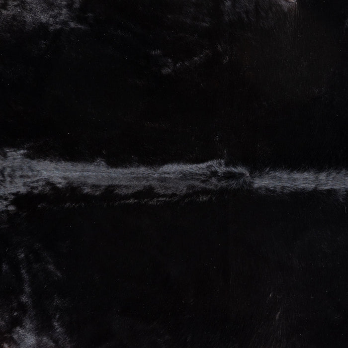 Brazilian Solid Black Cowhide Rug Size 7'9" L x 7'6" W 6773