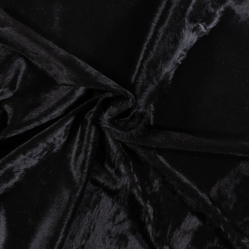 Brazilian Solid Black Cowhide Rug Size 8'3" L x 7'3" W 6776