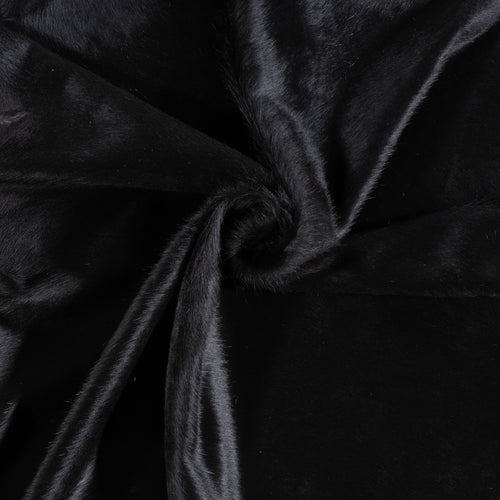 Brazilian Solid Black Cowhide Rug Size 7'10" L x 7'8" W 6780