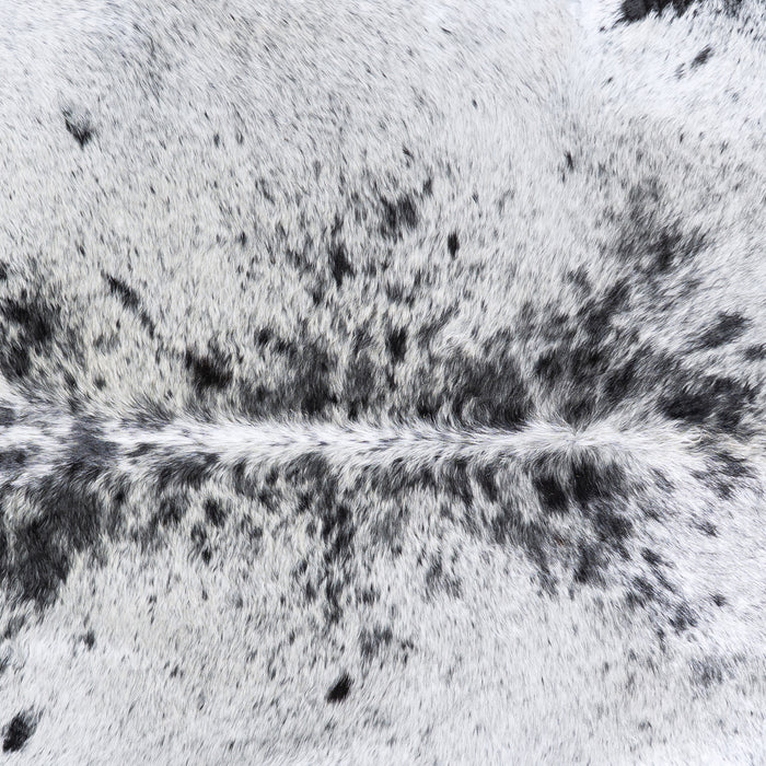 Brazilian Black Salt and Pepper Cowhide Rug Size 7'4" L x 6'10" W 6790