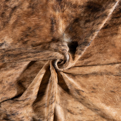 Brazilian Brindle White Belly Cowhide Rug Size 7'2" L x 6'4" W 6947