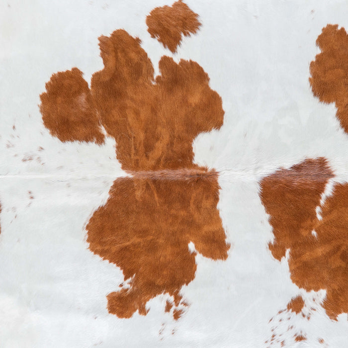 Brazilian Brown and White Cowhide Rug Size 7'1" L x 6'10" W 6990