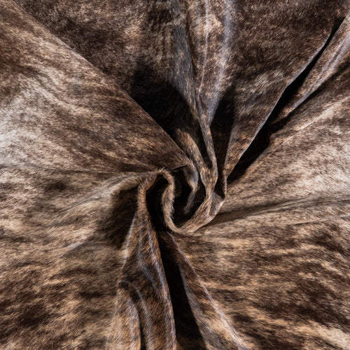 Brazilian Brindle Cowhide Rug Size 7'4" L x 5'11" W 6995