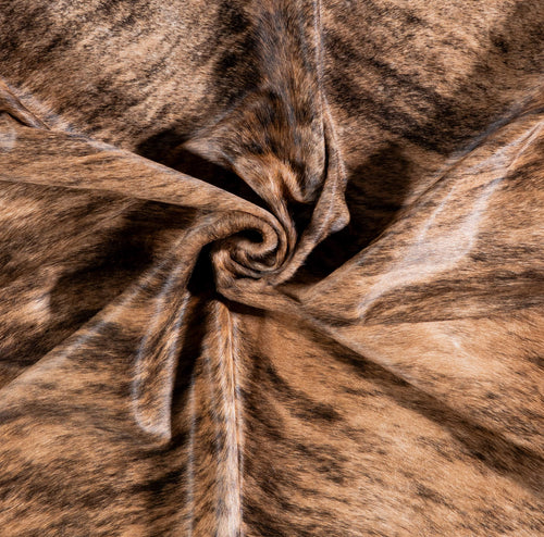 Brazilian Brindle Cowhide Rug Size 7'0" L x 5'6" W 7003