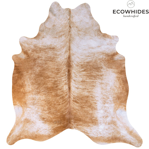 Brazilian Beige Cowhide Rug Size 7'4" L x 6'7" W 7015