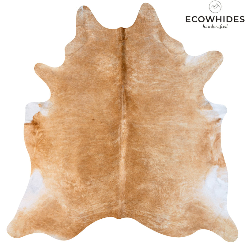 Brazilian Beige Cowhide Rug Size 7'2" L x 6'8" W 7026