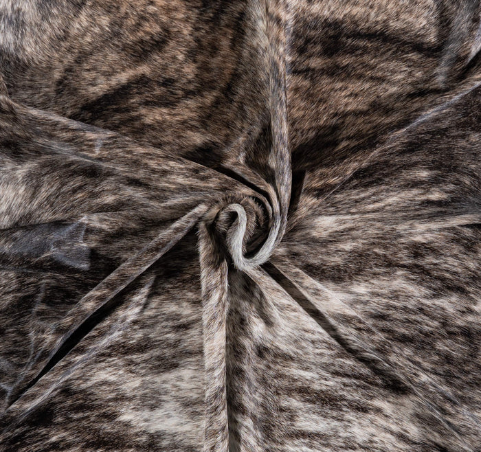 Brazilian Light Grey Brindle Cowhide Rug Size 8'3" L x 7'8" W 7041