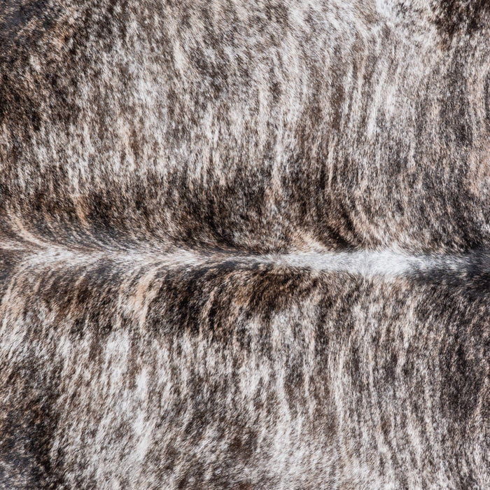 Brazilian Light Grey Brindle Cowhide Rug Size 7'8" L x 6'7" W 7052