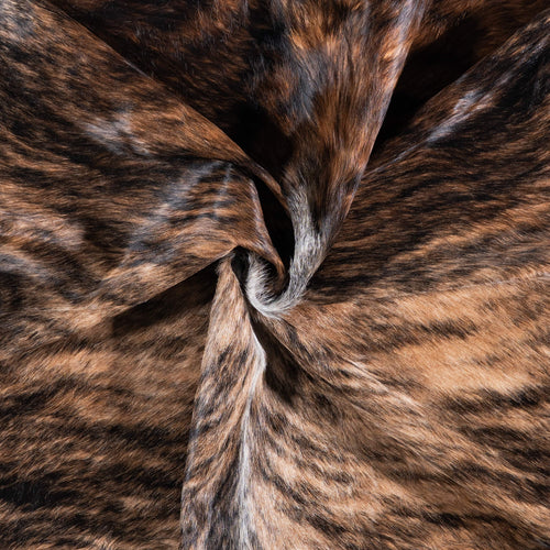 Brazilian Brindle Cowhide Rug Size 6'10" L x 6'4" W 7062