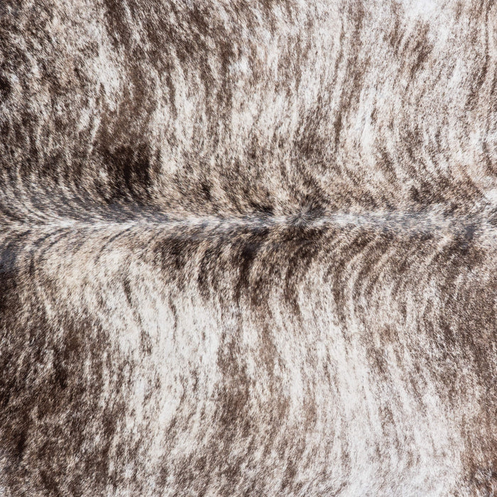 Brazilian Light Grey Brindle Cowhide Rug Size 6'8" L x 6'1" W 7064