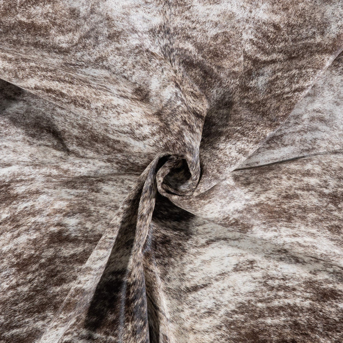 Brazilian Light Grey Brindle Cowhide Rug Size 6'8" L x 6'1" W 7064