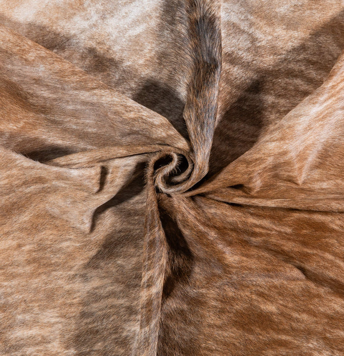 Brazilian Brindle Cowhide Rug Size 7'3" L x 7'0" W 7073