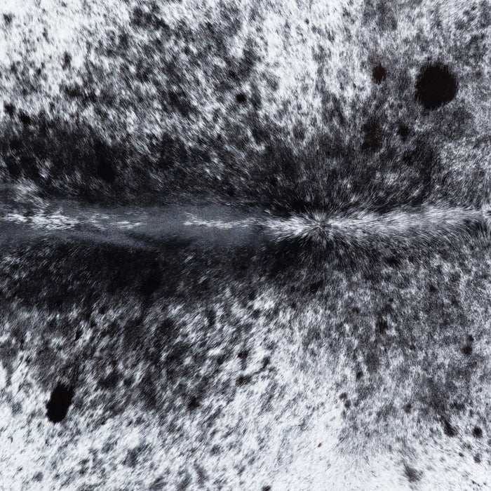 Brazilian Black Salt and Pepper Cowhide Rug Size 6'7" L x 5'11" W 7094