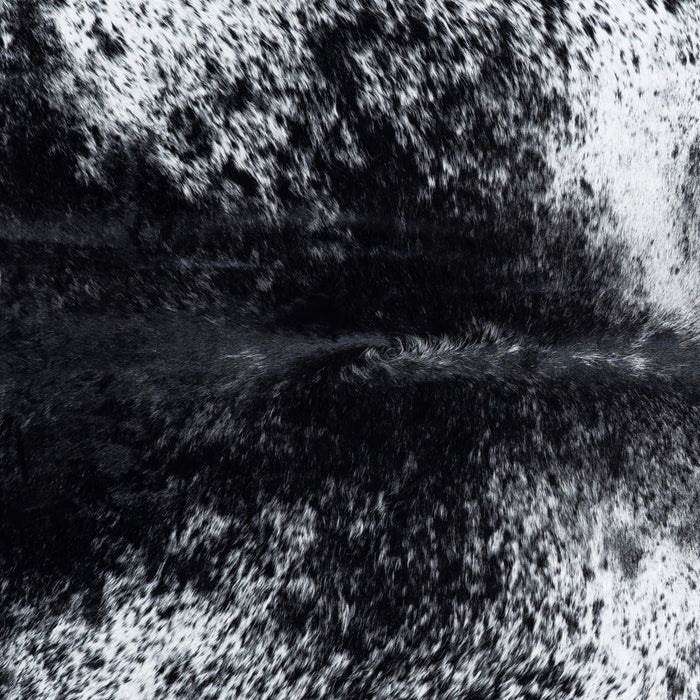 Brazilian Black Salt and Pepper Cowhide Rug Size 6'4" L x 5'7" W 7096