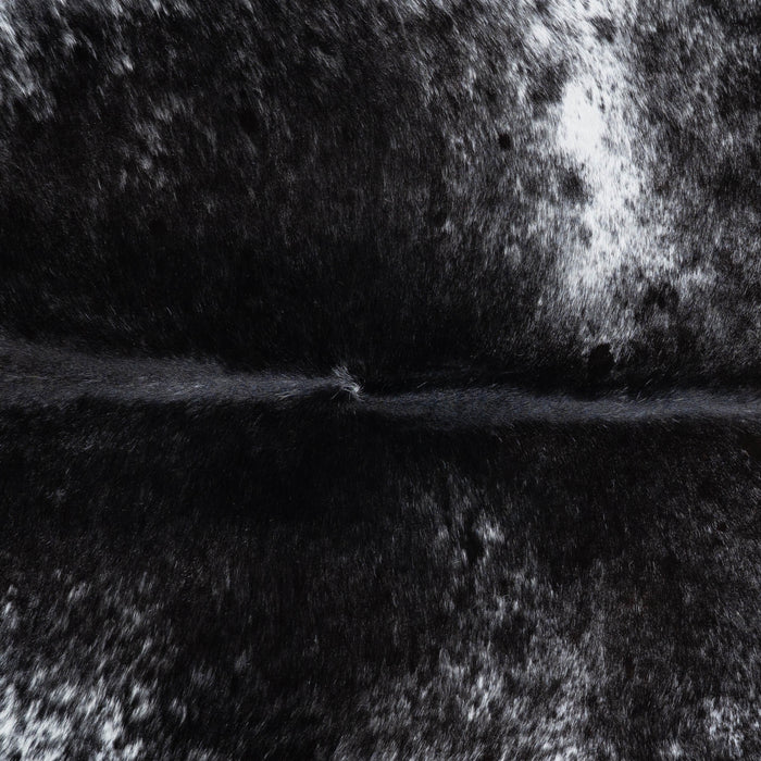 Brazilian Black Salt and Pepper Cowhide Rug Size 6'1" L x 5'5" W 7097