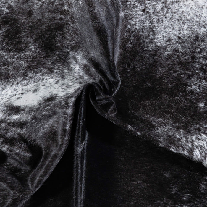 Brazilian Black Salt and Pepper Cowhide Rug Size 6'1" L x 5'5" W 7097